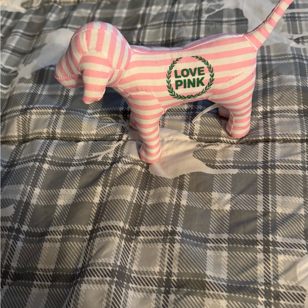 PINK Victoria's Secret Striped Dog Plush